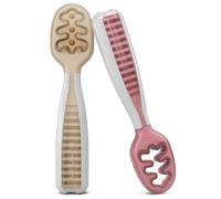 Lot de 2 pré-cuillères beige et mau