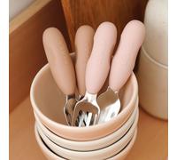 Béaba Couverts inox et silicone ergonomiques – Dès 10 mois – Apprentissage
