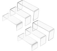 Lot De 2 Présentoir Acrylique Riser Transparent Petite Étagère Décoratrice Acrylique Pour Figurines Pops, Bijoux, Cupcake, Dessert