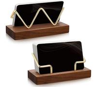 Lot De 2 Présentoir Pour Cartes De Visite, Porte-cartes De Visite En Bois | Petit Présentoir Pour Carte De Visites, Support Pour Carte De Visit Porte-En Bois Support Pour Cartes De Visites Bureau