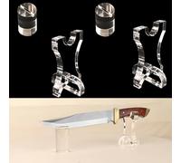 Lot de 2 présentoirs de couteaux en acrylique avec lame fixe pour couteau simple, décoration de la maison
