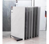 Lot De 2 Présentoirs Métalliques Pour Carreaux, Grand Support Pour Échantillons Sol En Bois, Présentoir À Insertion Oblique, Adapté Au Placement Divers Échantillons Matériaux Construction(40cm)