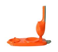 Lot de 2 presse à raviolis manuelles, 27,5 cm, moule à raviolis en PP pour contact alimentaire, pour préparer facilement des raviolis, vert et orange