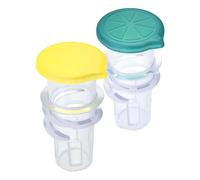 Lot de 2 presse-agrumes manuels avec couvercle à vis transparent