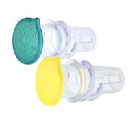 Lot de 2 presse-agrumes manuels avec couvercle à vis transparent