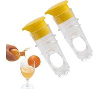 Lot de 2 presse-citrons avec couvercle, presse-agrumes manuel portable, avec bouchon à vis et filtre intégré, presse-agrumes manuel et bec verseur