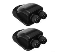 Lot de 2 presse-étoupes pour toits de panneaux solaires - Boîte de jonction résistante aux intempéries pour bateaux et caravanes (noir)