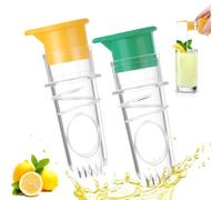 Lot De 2 Presse-Purée Manuel À Citron Vert Avec Couvercle, Presse Agrumes Manuel Avec Filtre, Presse Citron Manuel Kit, Nouveau Portable Nouveau Presse-Citron À Vis Sans BPA pour Cuisine, Restaurant