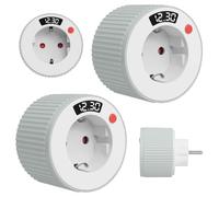 Lot de 2 Prise Minuteur, 72x72x90mm Minuteur Prise Electrique, Minuteries Mécaniques, Prise de Compte à Rebours Prise à économie D'énergie pour Électroménagers dans Le Bureau, L'éTude, La Cuisine