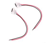 Lot de 2 prises de charge USB-C à 2 broches avec plaque indicatrice LED, anneau en silicone étanche, connexion électrique à faible résistance, pour une utilisation industrielle et extérieure (sans