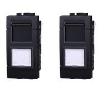 Lot de 2 prises de données RJ45 CAT6, compatible avec Bticino Living Light (Noir)
