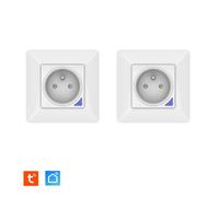 Lot de 2 Prises encastrées 3000W connectées Wifi + Suivi de consommation + Compatible assistants vocaux