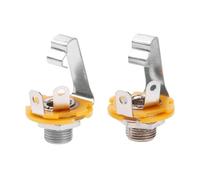Lot de 2 prises mono jack universelles pour guitare, panneau et montage stéréo, avec base et écrou, pédale Fender et basse