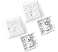 Lot de 2 Prises murales à Port Unique CAT6 IDC - Prise réseau Ethernet RJ45 1 Voie - Boucles