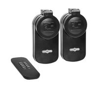 Lot de 2 prises télécommandées avec télécommande - Confortables, sûres et modernes - Portée de 25 m