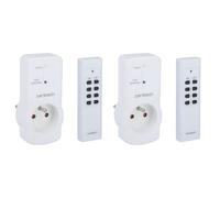 Lot de 2 prises télécommandées portée 25m - blanc - Zenitech