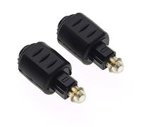 Lot de 2 Prises Toslink, Adaptateur Mini Toslink vers Toslink - Prise Audio Mini Toslink Optique vers Toslink, câble S/Pdif numérique, systèmes stéréo/amplificateurs, Hi-FI