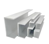 Lot de 2 profilés en U en aluminium 6063, rainures équilatérales, largeur intérieure: 38, 43, 46, 48, 50, 58, 66, 74, 75, 76mm, hauteur: 5, 10, 25, 30, 40, 50, 60(45x10x43mm)