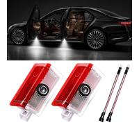 Lot de 2 projecteurs de lumière de portière de voiture - Projecteur de logo - Éclairage sous la carrosserie de voiture - 4K HD - Pour CLA C117 X117 CLS C218 X218 Coupe C205 C207 Cabrio A205 A207 LED