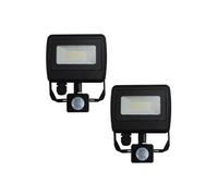 - Lot de 2 projecteurs + détecteur mouvement IP54 1600lm