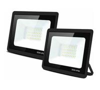 Lot de 2 Projecteurs LED Blanc Froid 30W Extérieur Projecteur à LED étanche IP66 pour Jardin Projecteur Extérieur LED