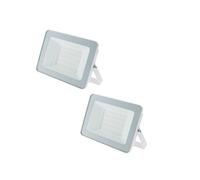 Lot de 2 projecteurs LED chantier 50W 5000lm IP65 - blanc - Zenitech