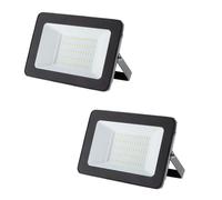 Lot de 2 projecteurs LED chantier 50W 5000lm IP65 - noir - Zenitech