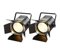 Lot de 2 projecteurs LED COB 200 W avec coupe-flux, blanc chaud et froid, éclairage linéaire DMX512 for scène, fête, concert Résistance à la Corrosion