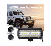 Lot de 2 projecteurs LED d'extérieur 7" DC12-24V 228W pour voiture, camion, SUV, tout-terrain, antibrouillard,
