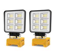 Lot de 2 projecteurs LED rechargeables sans fil avec port USB de type C, lampe de poche haute luminosité, facile à utiliser avec port USB de type C, haute luminosité