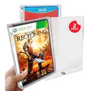 Lot de 2 protecteurs de botier DVD en acrylique transparent pour Sony PlayStation Wii Gamecube PS2 Xbox Games 4 mm d'paisseur