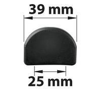 Lot de 2 protecteurs de butée plastique plastifié, H.35 x L.40 x P.6 mm