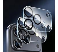 Lot de 2 protecteurs d'objectif d'appareil photo en verre trempé - Couverture complète de l'objectif - Film brillant - Ultra HD - Résistant aux rayures - Facile à installer - Compatible avec les