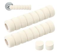 Lot de 2 Protection Poignee Porte en Mousse Anti Pince Doigt Porte Sécurité Gant Doux Éponge pour Bébé Enfants,Protection Murale Butée de Poignée de Door Elastique,Protection Antistatique (Beige)