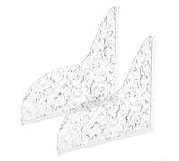 Lot de 2 protections anti-éclaboussures en acrylique transparent pour baignoire et salle de bain - Forte adhérence imperméable - Facile à installer - 21 x 18,5 cm - Pour maison, hôtel, cuisine