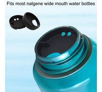 Lot De 2 Protections Anti-Éclaboussures En Silicone Compatibles Avec La Bouteille D'eau Nalgene + 1 Crochet En Métal, Couvercle Anti-Éclaboussures À Large Goulot Pour Nalgene Splash Guard, Pour Tous