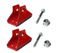 Lot de 2 protections antidérapantes pour pieds d'échelle, réduction du bruit, nivelleur d'échelle, protections de sol en alliage d'aluminium avec vis pour télescopiques