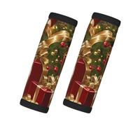 Lot de 2 protections antidérapantes pour poignée de voiture Motif Merry Christmas