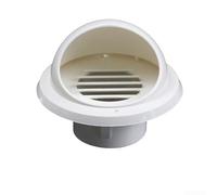 Lot de 2 protections contre les intempéries pour grille d'aération de plafond rondes en PVC de 75 mm, 110 mm, 160 mm - Blanc