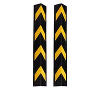 Lot De 2 Protections D’Angle Stagecaptain KS-8010 - Protection D’Angle en Caoutchouc Flexible - Longueur : 78 cm - avec Réflecteurs - Noir/Jaune