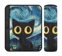 Lot de 2 protections d'alerte chat étoilé pour libérer le stress sur votre cou et vos épaules pour berline forro para cinturon de seguridad