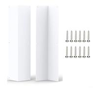 Lot de 2 protections d'angle en métal pour murs extérieurs, protection | Protection d'angle en métal pour murs extérieurs, montage sans outil avec vis, pour le bois, le béton