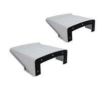 Lot de 2 protections de caméra de vidéosurveillance d'extérieur résistantes aux intempéries - Protection contre la pluie et le soleil - Boîtier en plastique résistant aux UV - Blanc