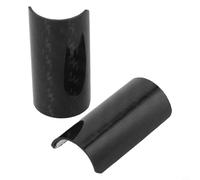 Lot de 2 protections de chaîne en fibre de carbone - Design incurvé - Pour vélo pliable et facile à transporter - Protection de cadre arrière (43,5 x 22 mm, 5 g chacune)