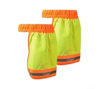Lot de 2 protections de cou réfléchissantes UV pour casques rigides, pare-soleil en polyester respirant avec haute visibilité pour les travailleurs du bâtiment et les travailleurs, rabat orange et