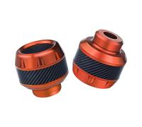Lot de 2 protections de fourche avant en alliage d'aluminium pour moto - Accessoire professionnel pour compétition - Orange