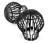 Lot de 2 protections de gouttière - 11 cm - Noir