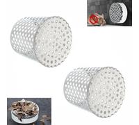 Lot de 2 protections de gouttière 90 mm, en acier inoxydable 304, tamis de protection contre le colmatage, protection contre les rats, les oiseaux et les feuilles pour tuyau de pluie et d'écoulement