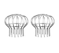 Lot de 2 protections de gouttière en acier inoxydable pour gouttière, protection contre les feuilles, la mousse, la boue et les débris (convient pour un diamètre de trou de 110 mm)