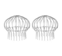 Lot de 2 protections de gouttière en acier inoxydable pour gouttière, protection contre les feuilles, la mousse, la boue et les débris (convient pour un diamètre de trou de 160 mm)